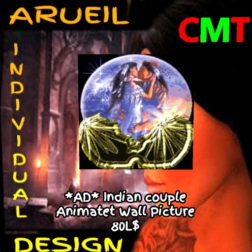 AD-Indian couple Animatet Wall Picture